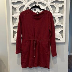 Red Sweatshirt Dress